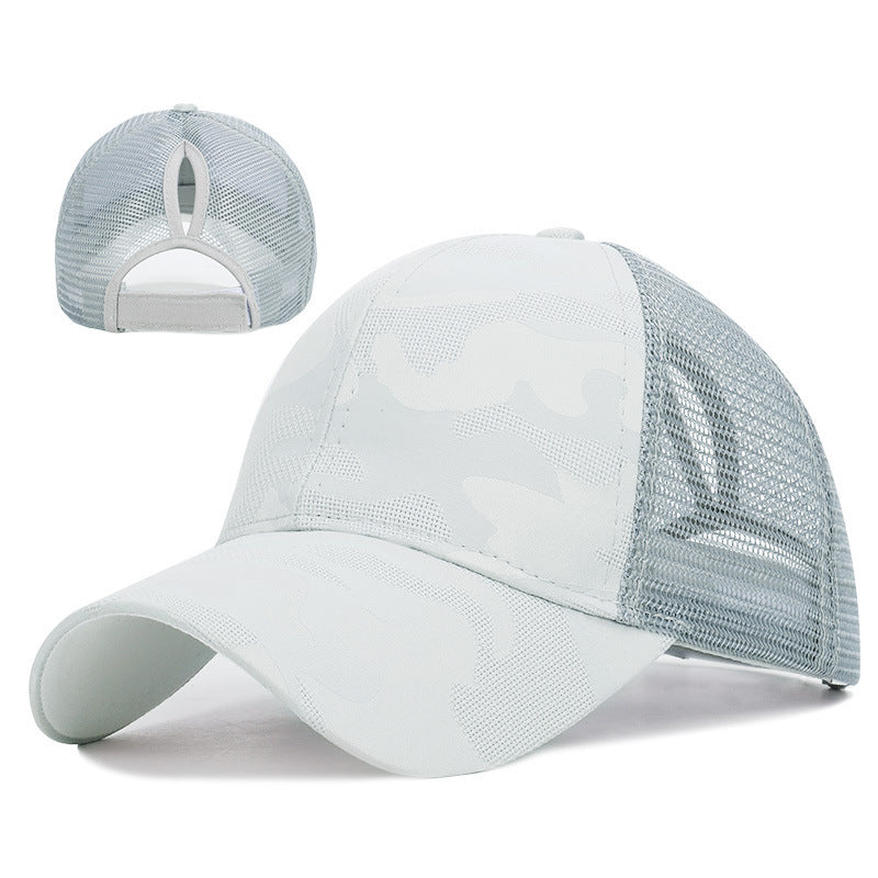 Gorra deportiva mesh con abertura para coleta - vista 6