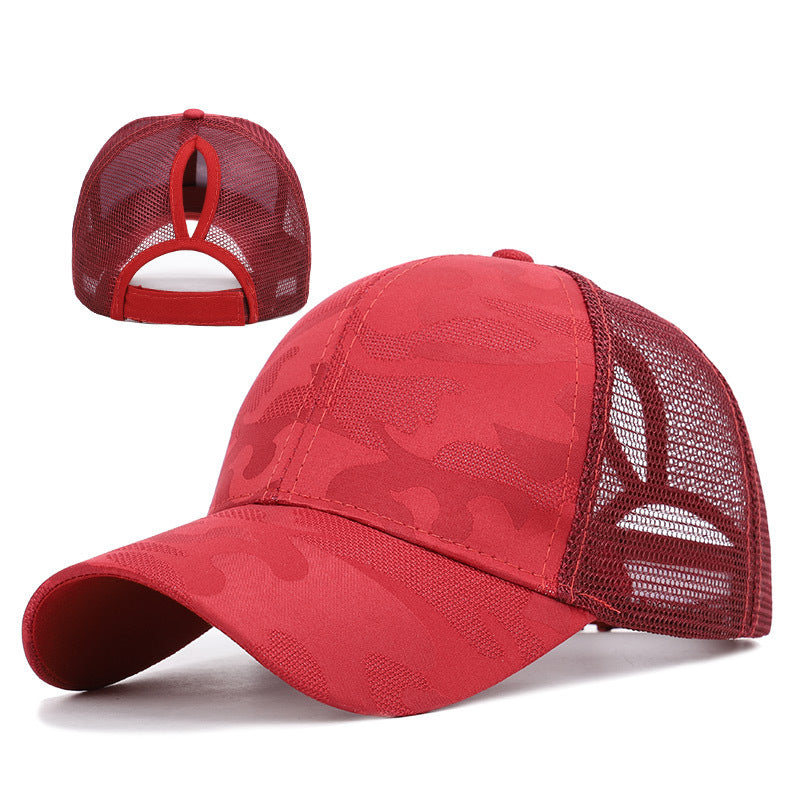 Gorra deportiva mesh con abertura para coleta - vista 2
