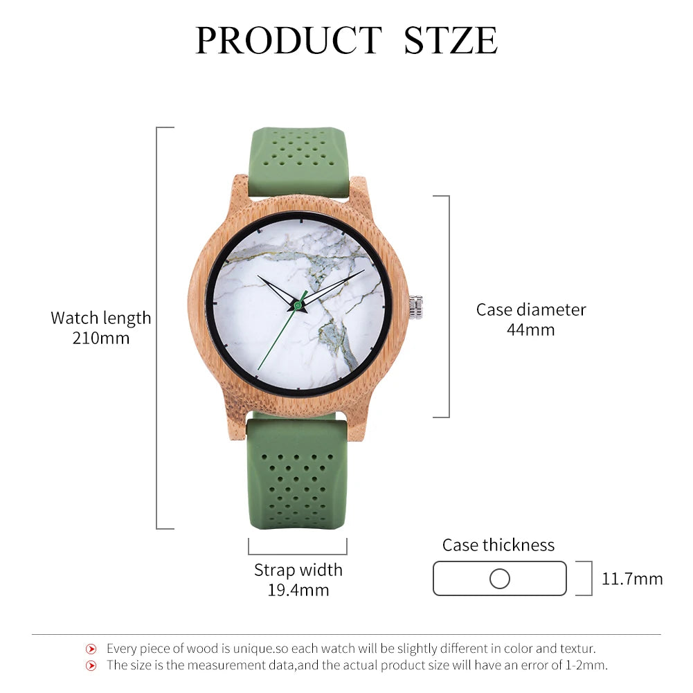 Reloj de madera BOBO BIRD unisex, artesanal