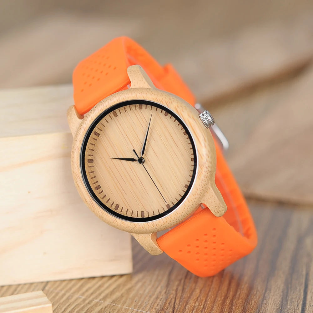 Reloj de madera BOBO BIRD unisex, artesanal