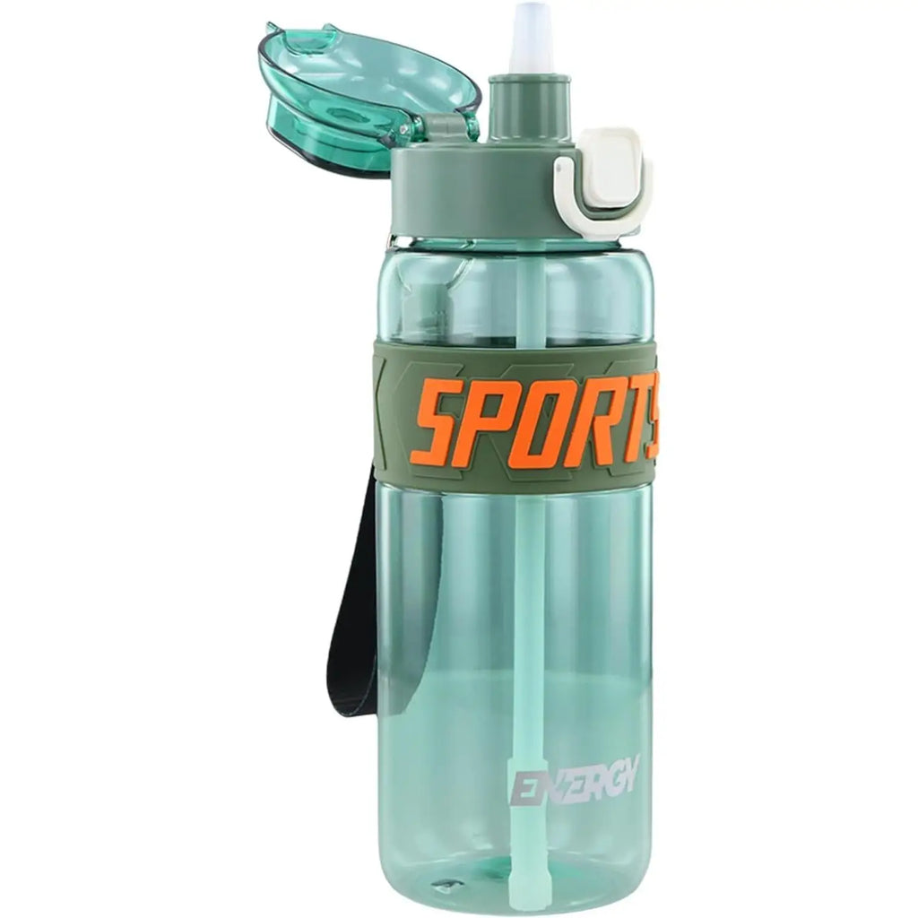 Botella deportiva 850ml antigoteo, apertura de un toque
