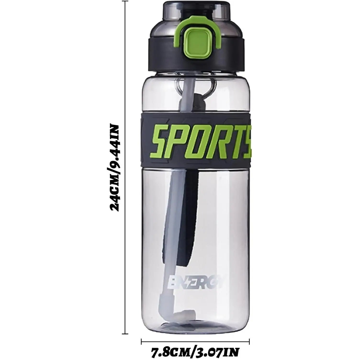 Botella deportiva 850ml antigoteo, apertura de un toque