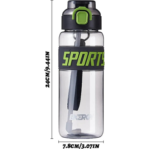 Botella deportiva 850ml antigoteo, apertura de un toque
