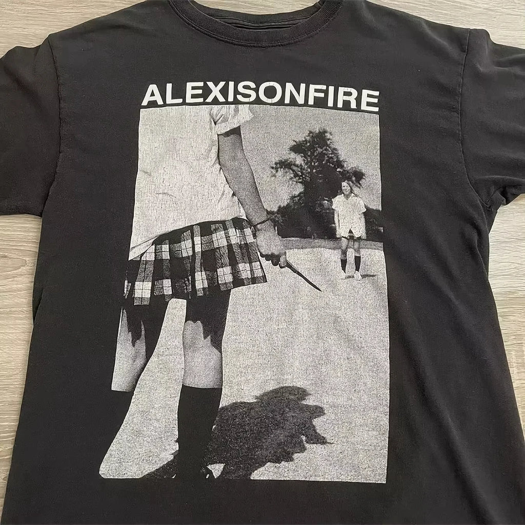 Camiseta unisex estampado gráfico, manga corta