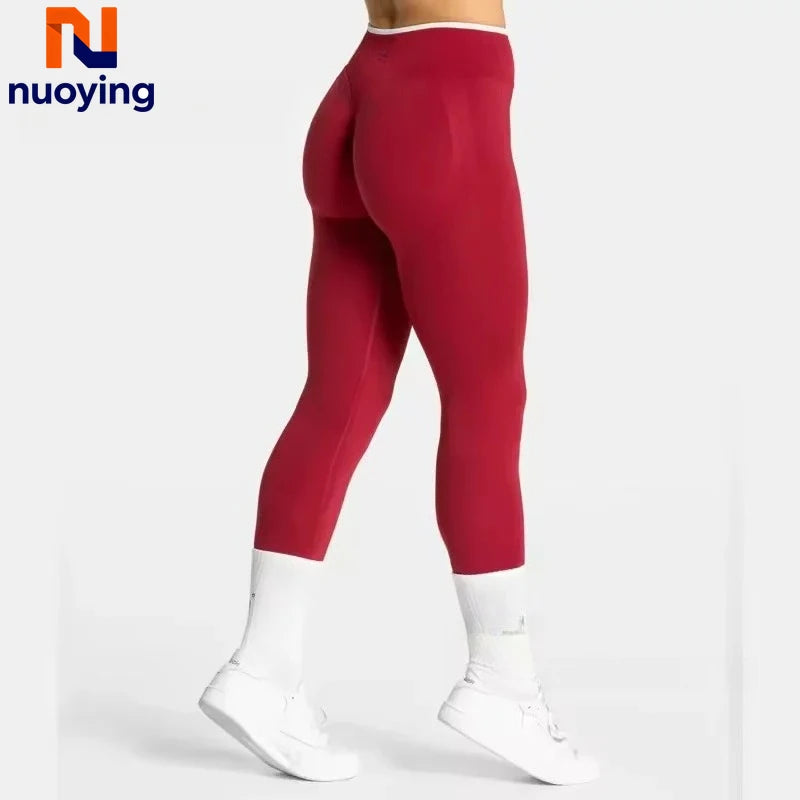 Leggings scrunch cintura alta sin costuras, efecto levantacola