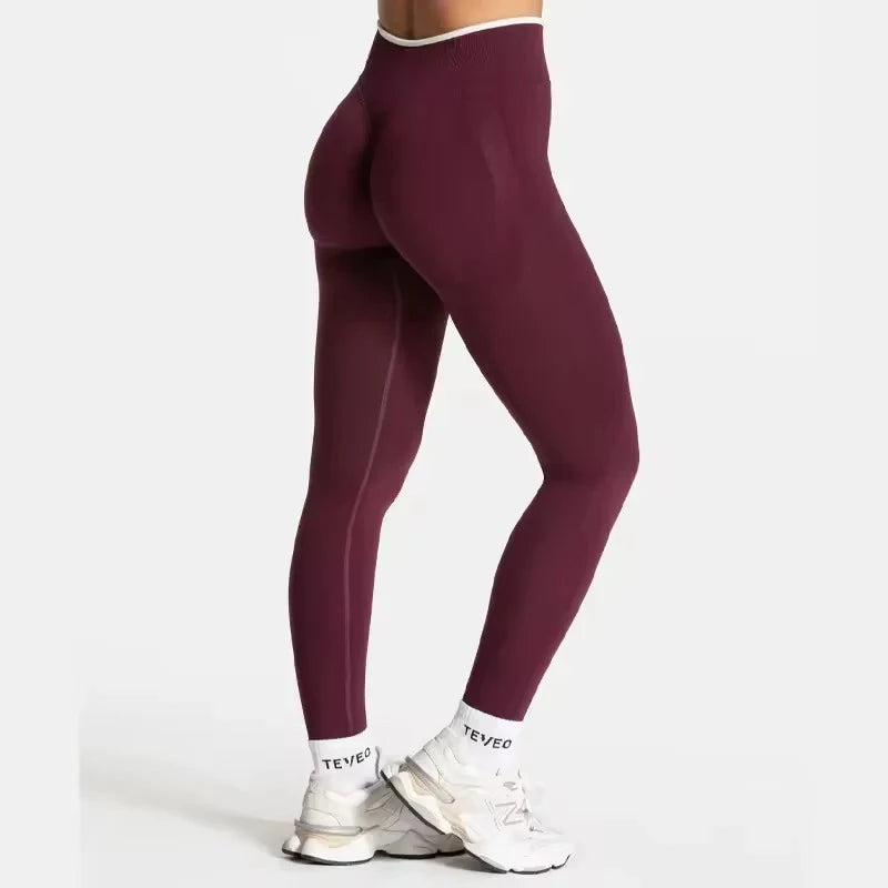 Leggings scrunch cintura alta sin costuras, efecto levantacola