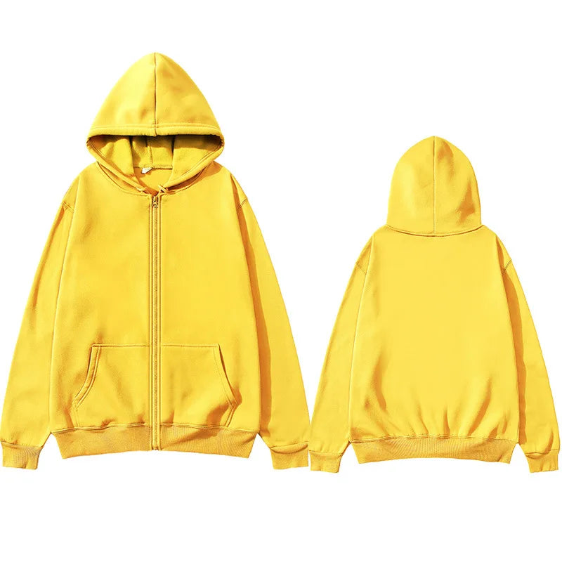 Sudadera con capucha oversize, cremallera, unisex