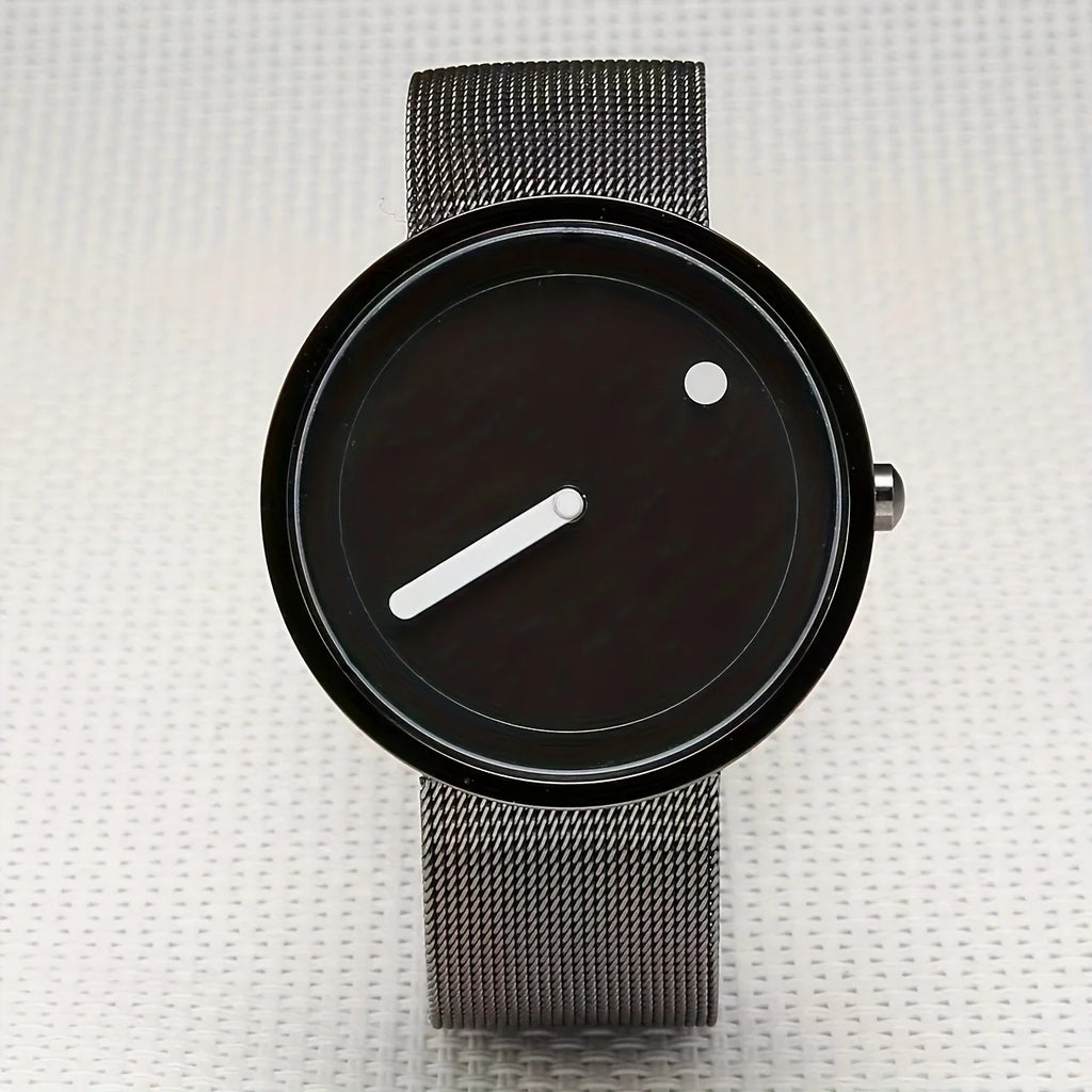 Reloj minimalista de diseño puntos, estética premium