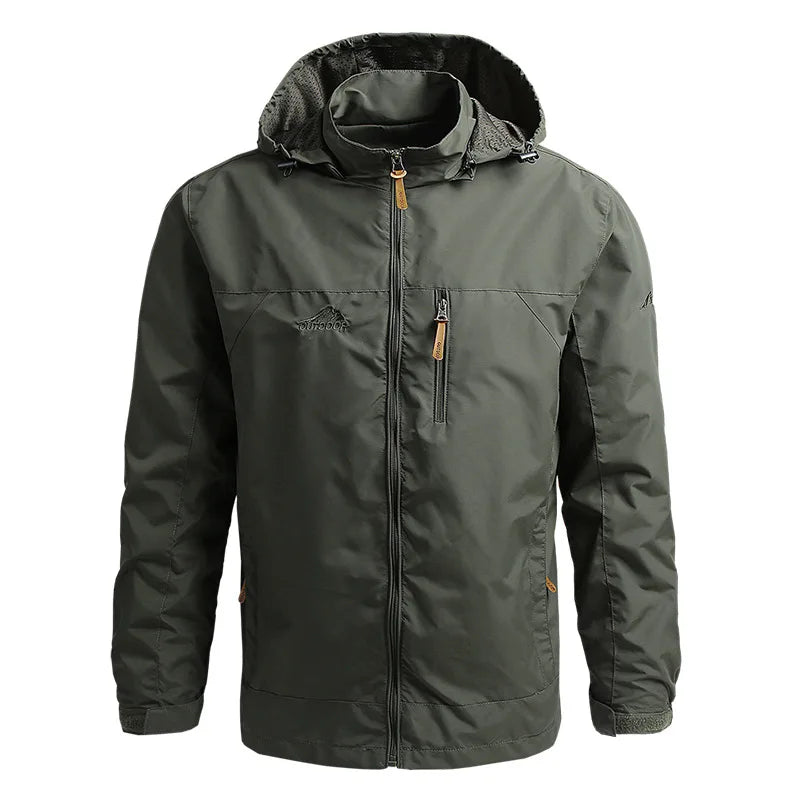 Chaqueta cortavientos táctica para hombre, impermeable