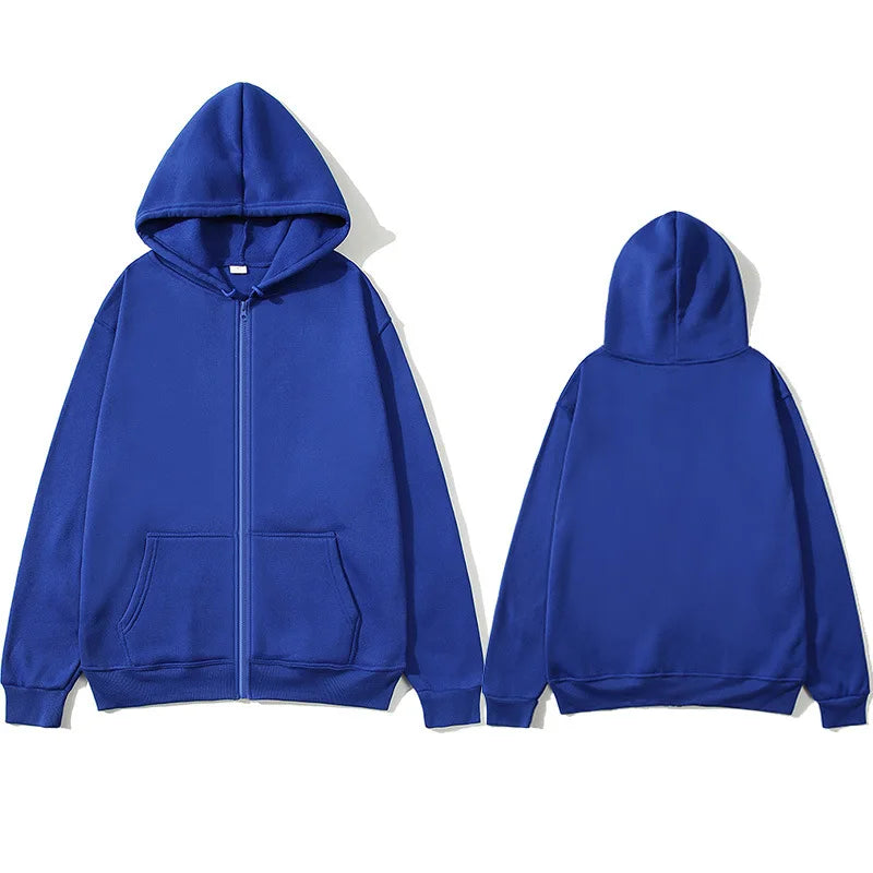 Sudadera con capucha oversize, cremallera, unisex