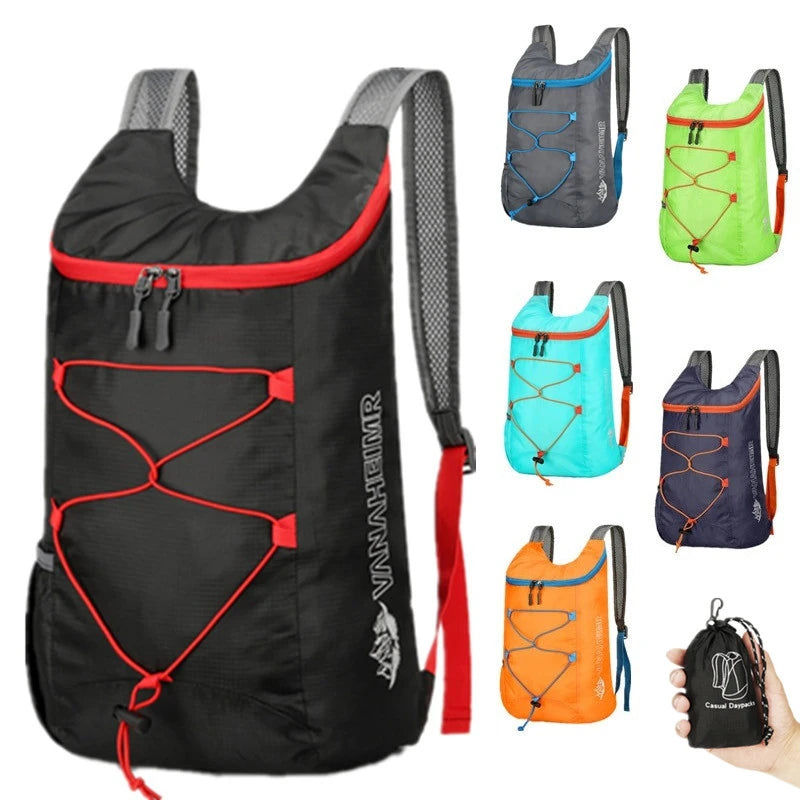 Mochila plegable multifuncional, alta densidad, ligera