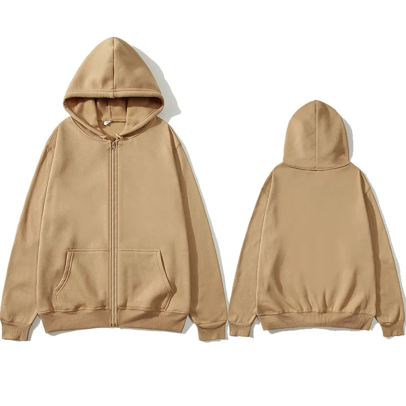 Sudadera con capucha oversize, cremallera, unisex