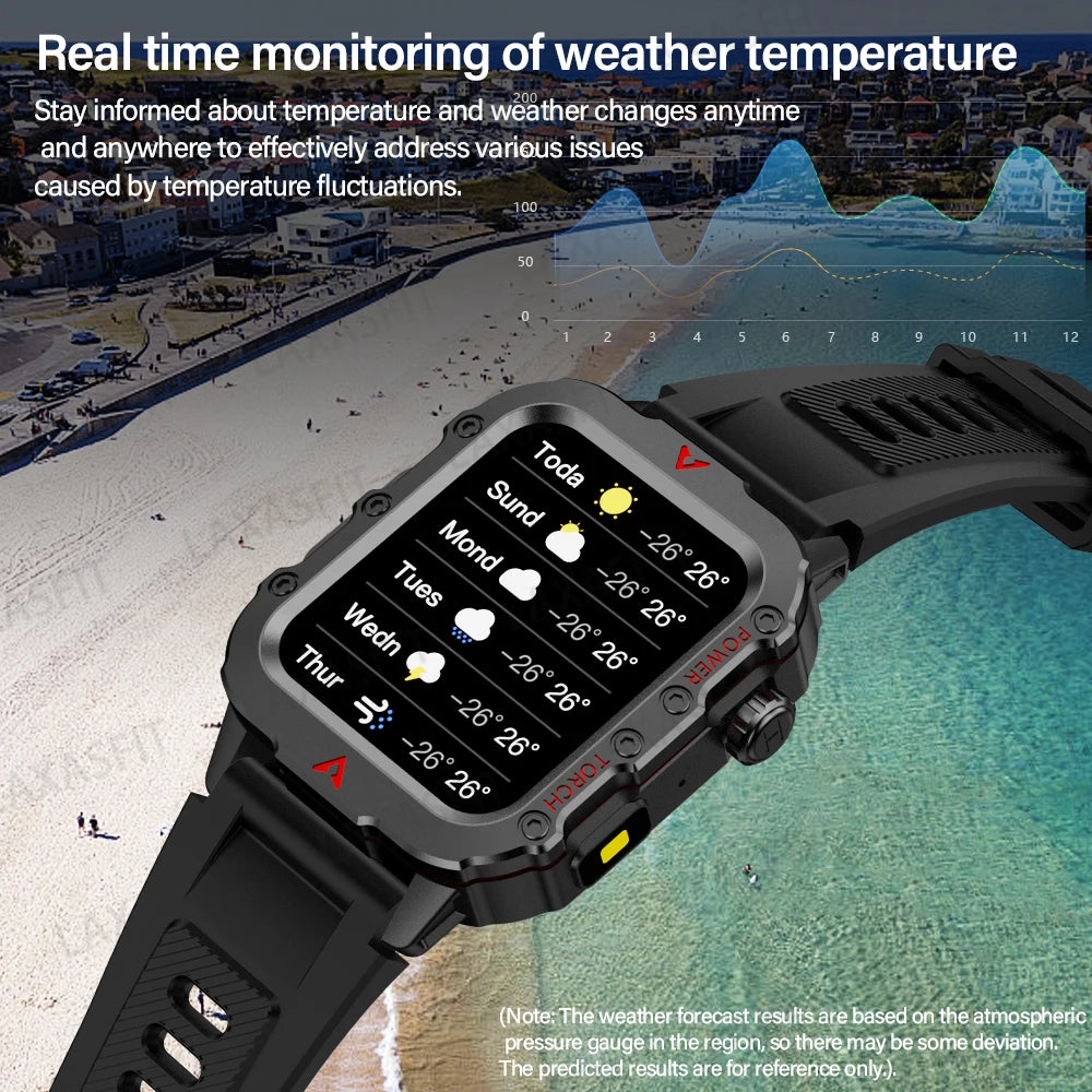 Smartwatch LAXASFIT con linterna LED, deportivo