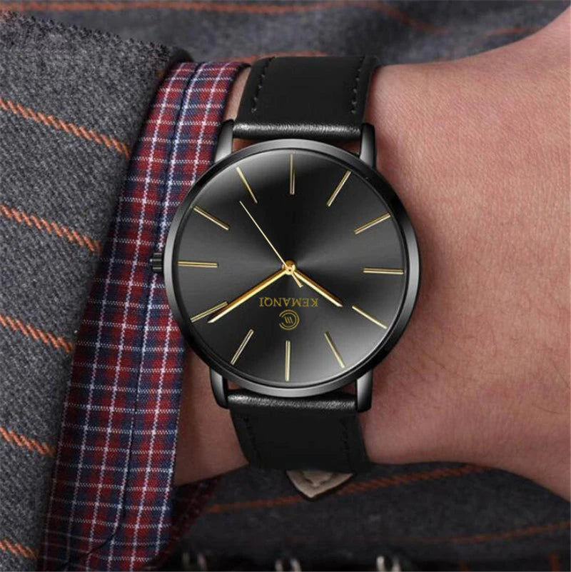 Reloj analógico - correa de cuero