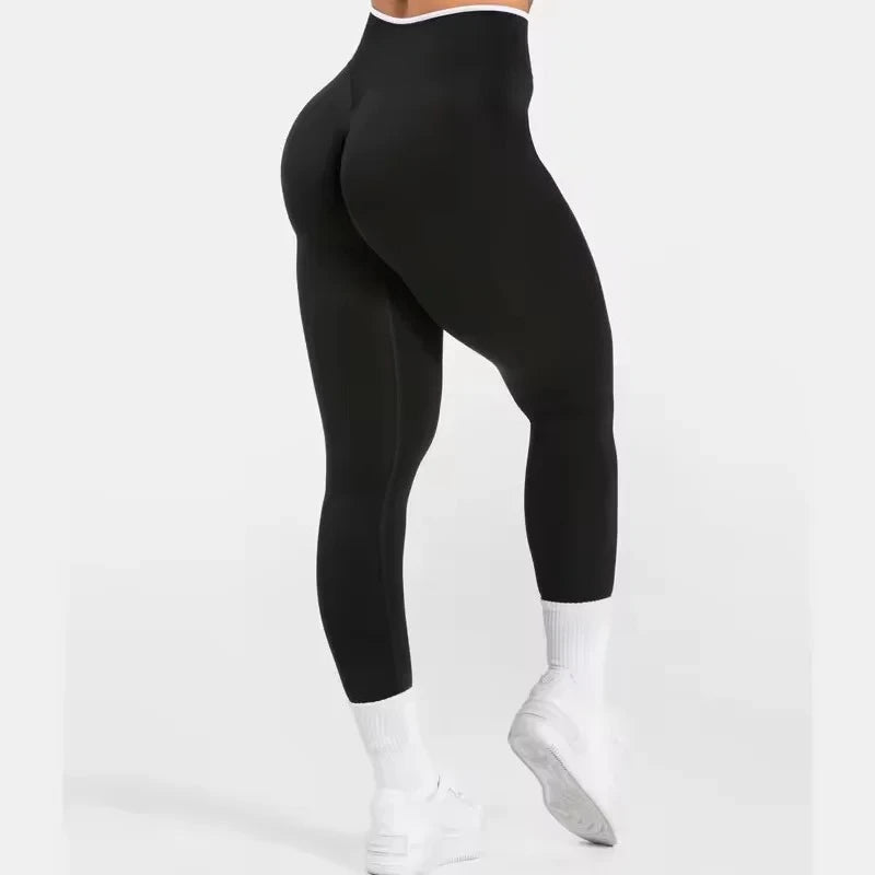 Leggings scrunch cintura alta sin costuras, efecto levantacola