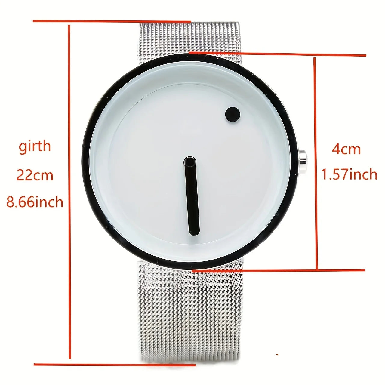 Reloj minimalista de diseño puntos, estética premium