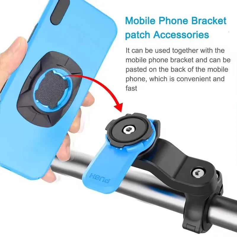 Soporte de móvil para bicicleta con parche adhesivo (1-3 uds)