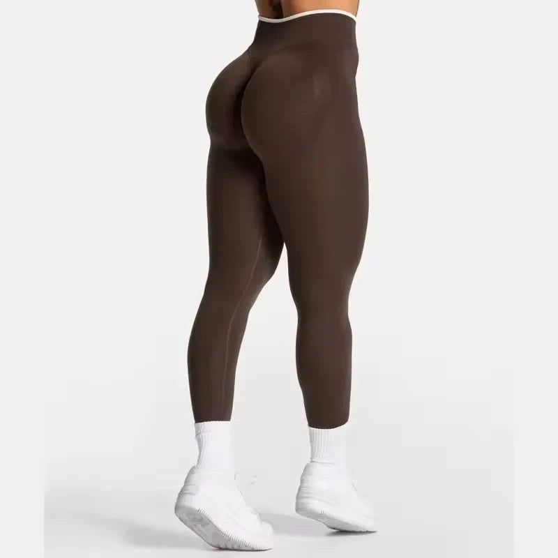 Leggings scrunch cintura alta sin costuras, efecto levantacola