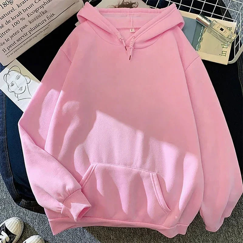 Sudadera con capucha unisex 2025, manga larga con bolsillo