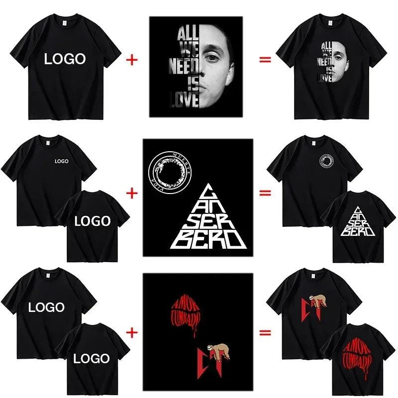 Camiseta personalizada 100% algodón, cuello redondo