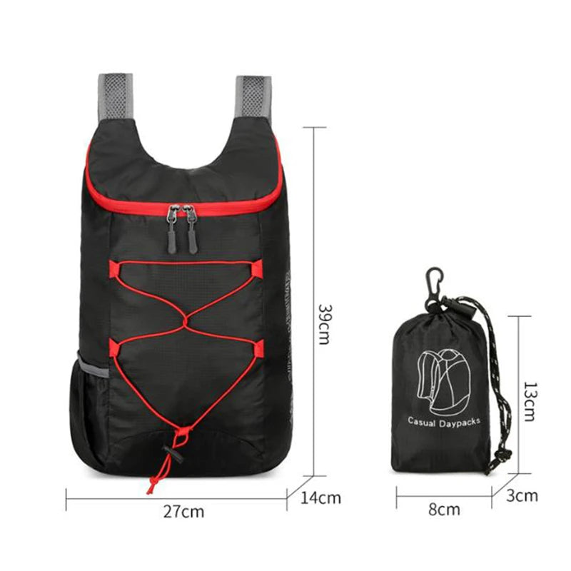Mochila plegable multifuncional, alta densidad, ligera