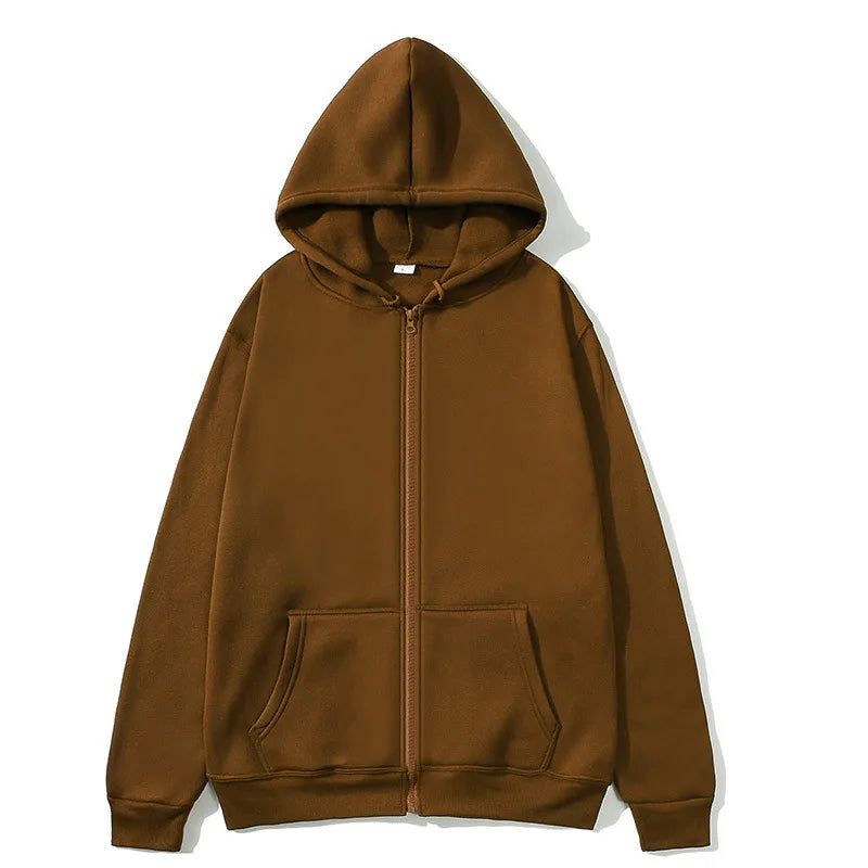 Sudadera con capucha oversize, cremallera, unisex