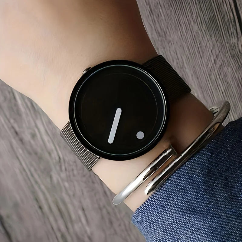 Reloj minimalista de diseño puntos, estética premium