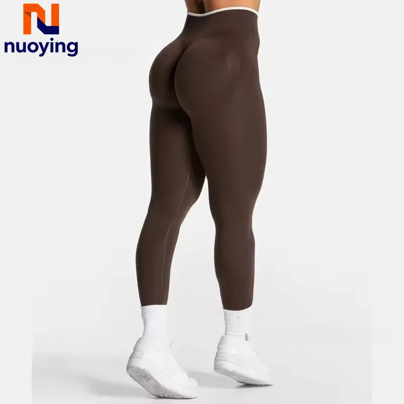 Leggings scrunch cintura alta sin costuras, efecto levantacola