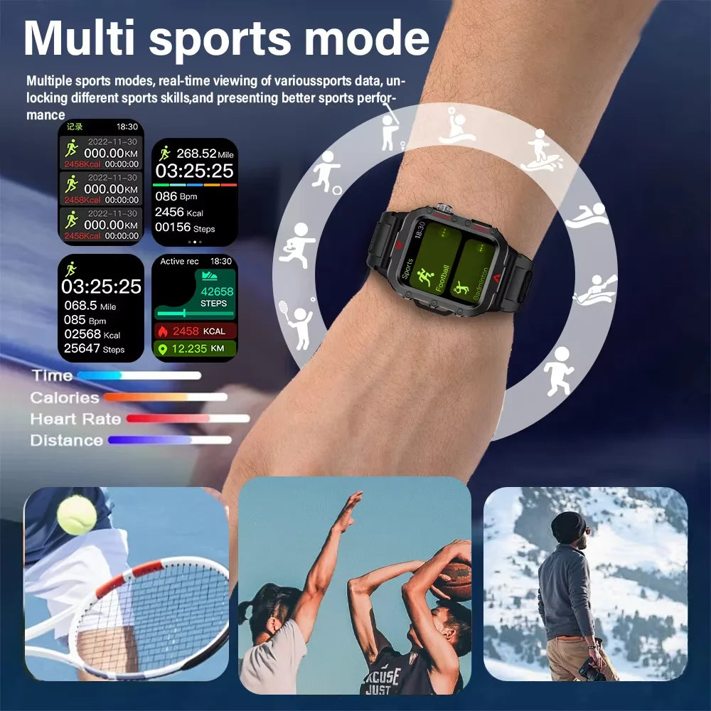 Smartwatch LAXASFIT con linterna LED, deportivo