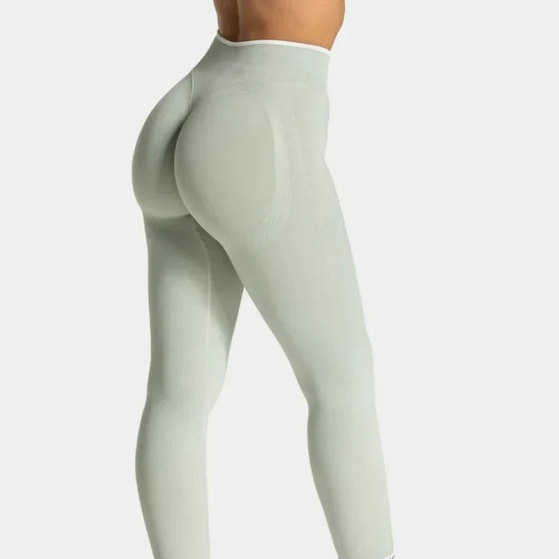 Leggings scrunch cintura alta sin costuras, efecto levantacola
