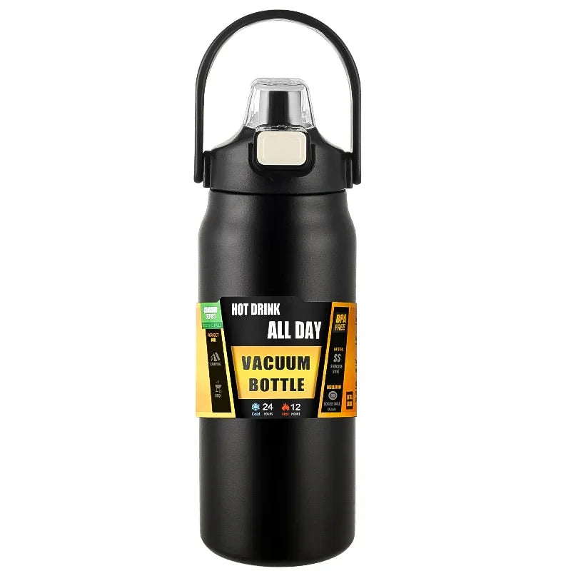 Termo de acero inoxidable 304 con pajita, mantiene frio o caliente