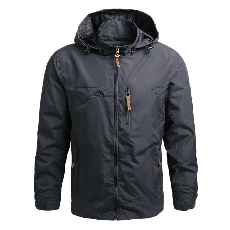 Chaqueta cortavientos táctica para hombre, impermeable