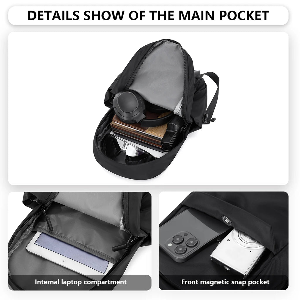 Mochila mini ligera para hombre, senderismo y viaje