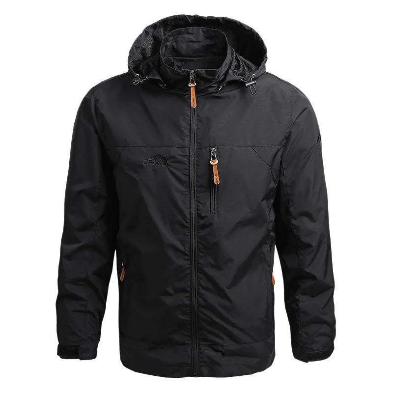 Chaqueta cortavientos táctica para hombre, impermeable