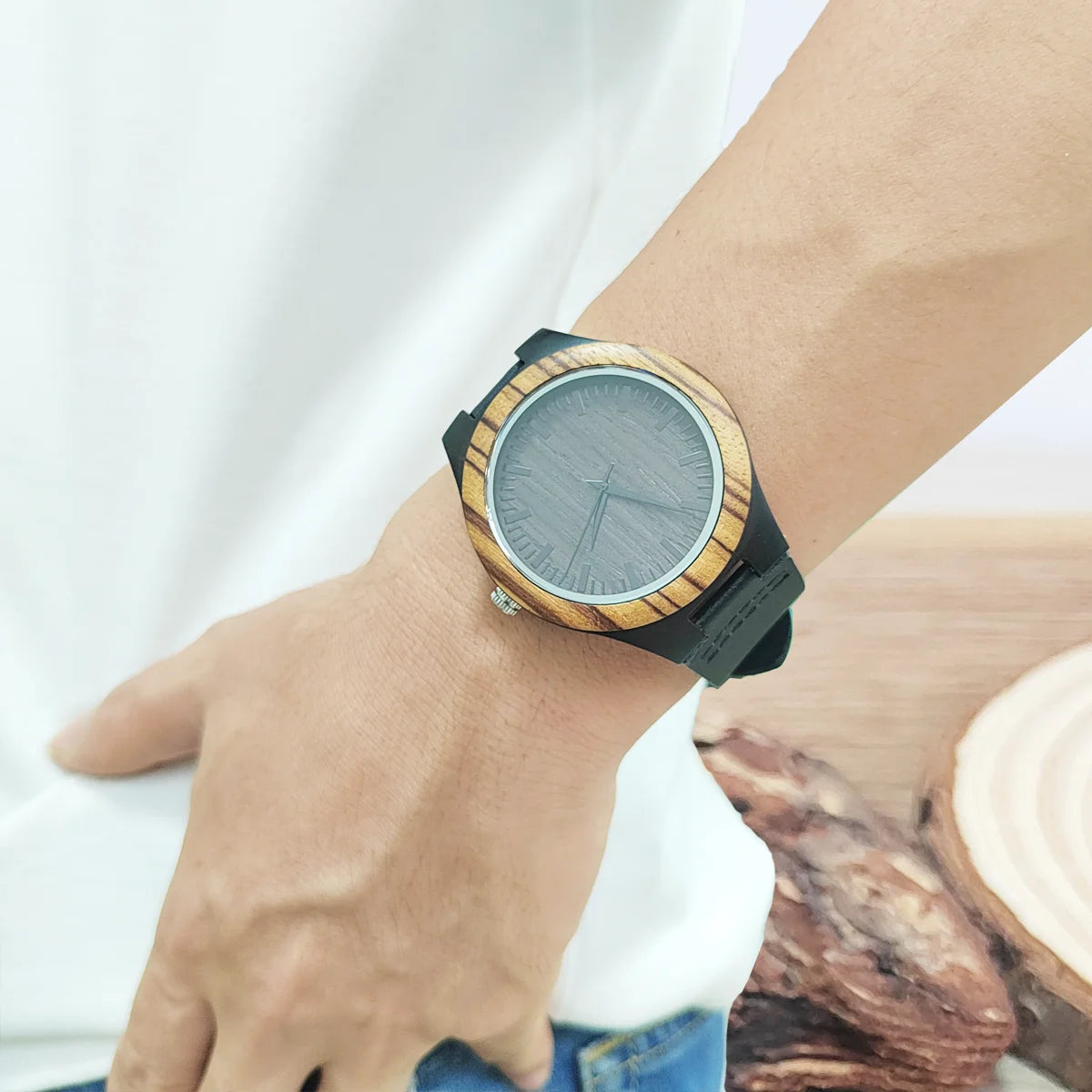 Reloj de madera ecológico - colores