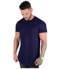 Camiseta de fitness músculo, manga corta, algodón