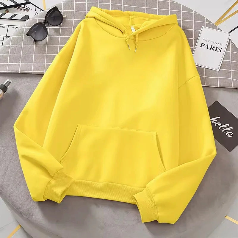 Sudadera con capucha unisex 2025, manga larga con bolsillo