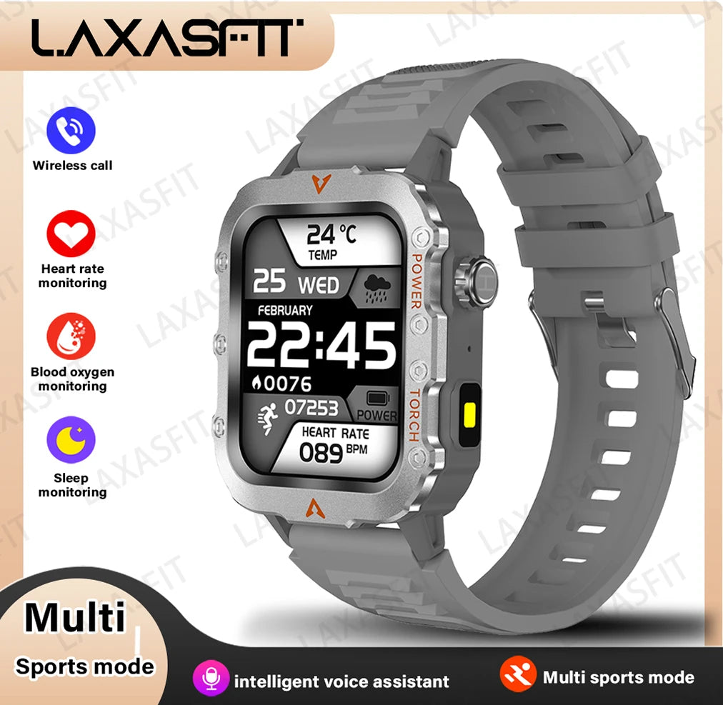 Smartwatch LAXASFIT con linterna LED, deportivo