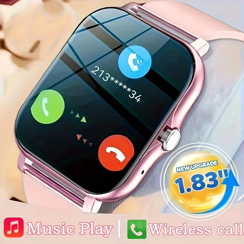 Smartwatch deportivo 1.83'' con monitor de salud, resistente al agua