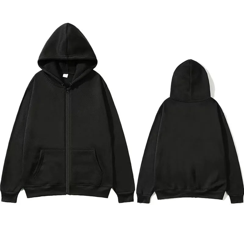 Sudadera con capucha oversize, cremallera, unisex