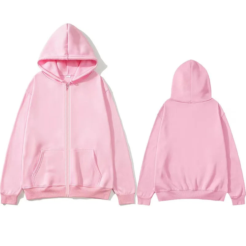 Sudadera con capucha oversize, cremallera, unisex