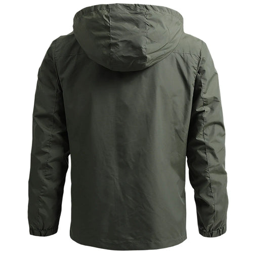 Chaqueta cortavientos táctica para hombre, impermeable