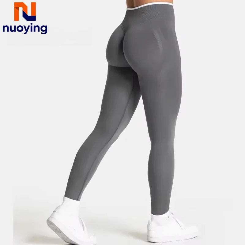 Leggings scrunch cintura alta sin costuras, efecto levantacola