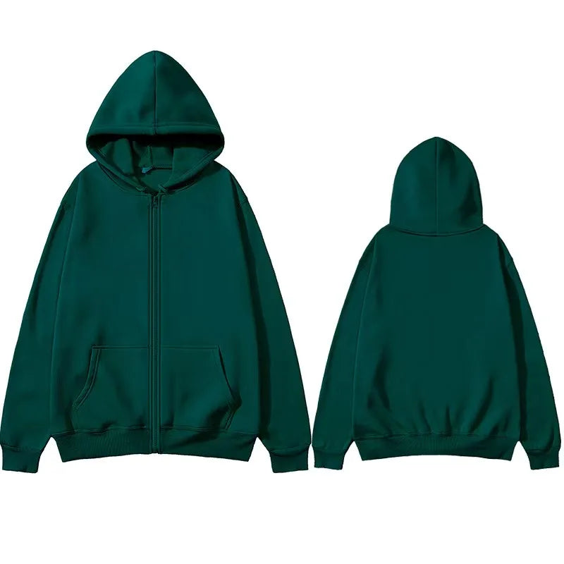 Sudadera con capucha oversize, cremallera, unisex