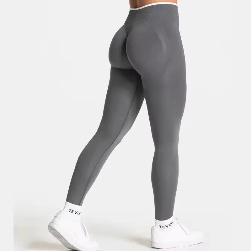 Leggings scrunch cintura alta sin costuras, efecto levantacola