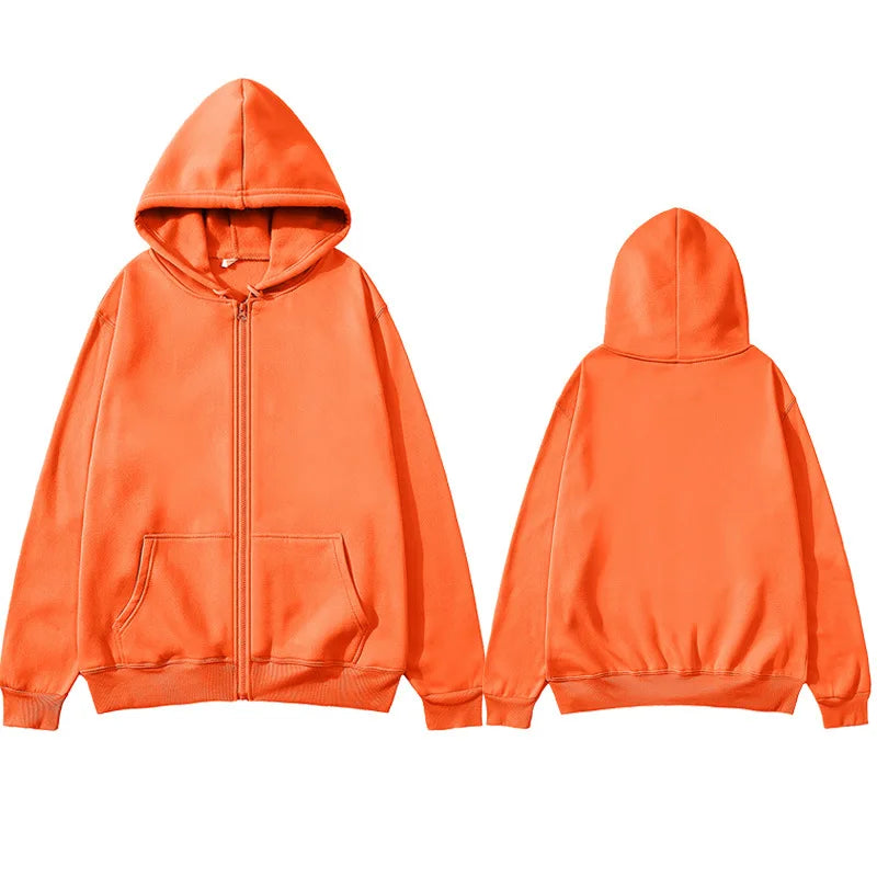 Sudadera con capucha oversize, cremallera, unisex