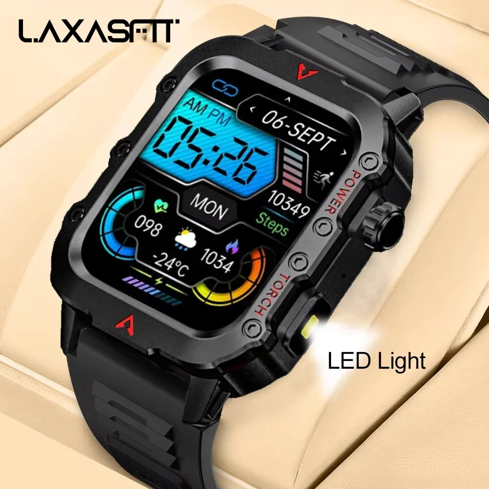 Smartwatch LAXASFIT con linterna LED, deportivo